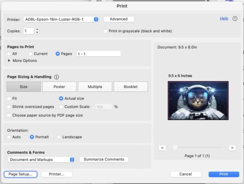 Fig 7 - Confirm Layout and Settings