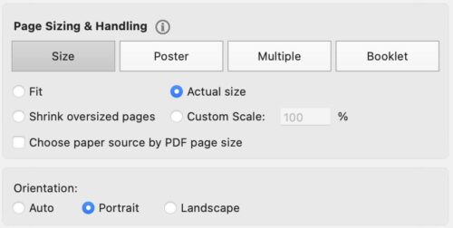 Page Sizing & Handling