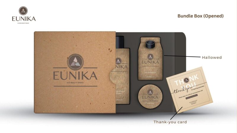 A sustainable package that has beauty products inside