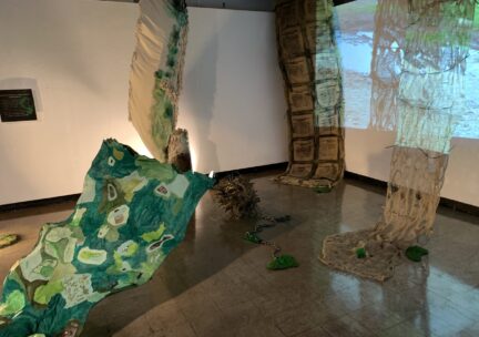 mixed media installation with objects and video
