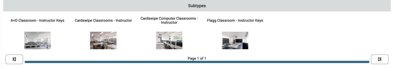 screenshot of room types