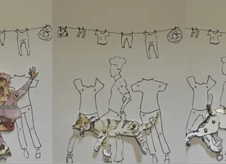 drawing of puppets