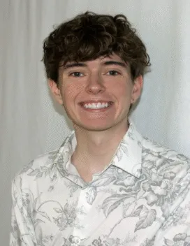 young man in white and gray shirt