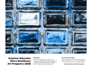 Flyer for Art &amp; Design Summer Educator Micro-Residency Program July 12-18