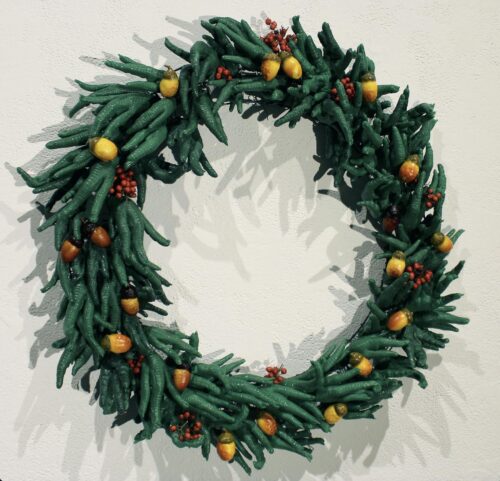 green clay wreath