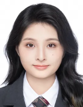 young woman with long black hair wearing a tie