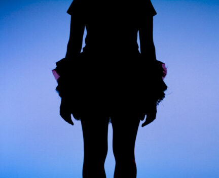 Dancer in tutu silhouette