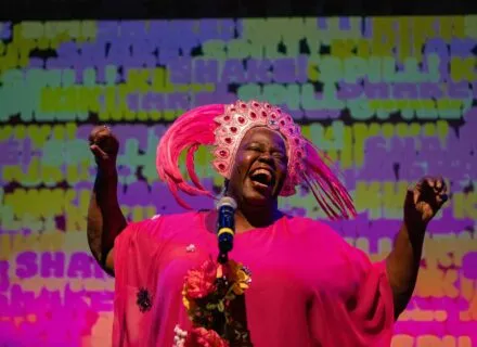 dancer looking up in excitement