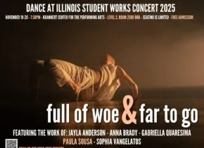 a woman bending backwards in the dim light