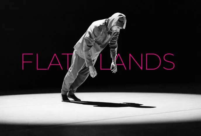 a man falling forward