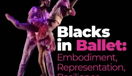 a female dancer hovering