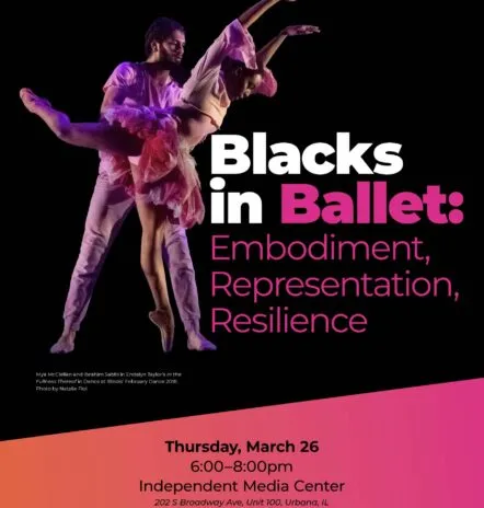 a dancer hovering while being held