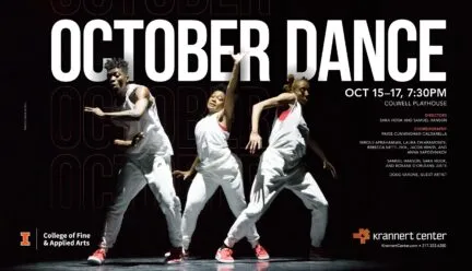 Three dancers in the spotlight