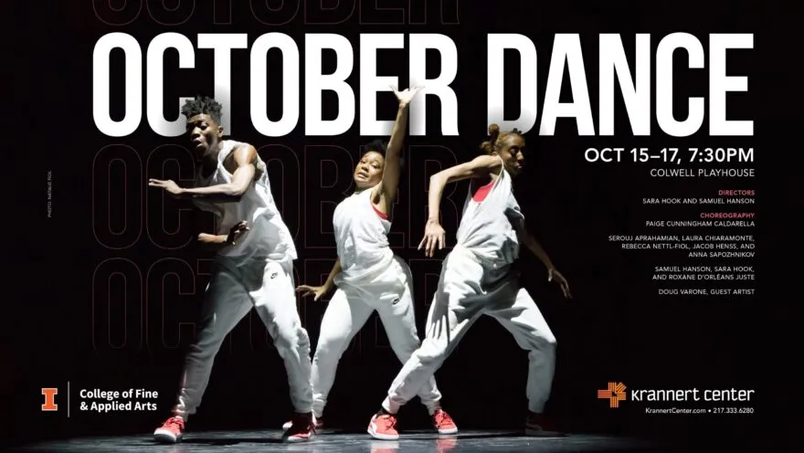 Three dancers in the spotlight