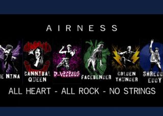 Airness poster showing six different artists 