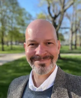 Man's face smiling