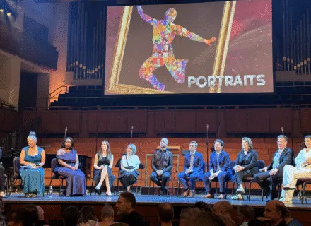 Ten people on the Kennedy Center stage