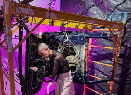 Noël Wan playing the Angel of Death harp