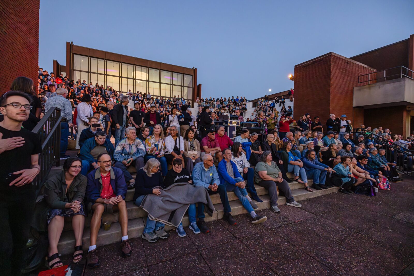 Crowd in amphitheater