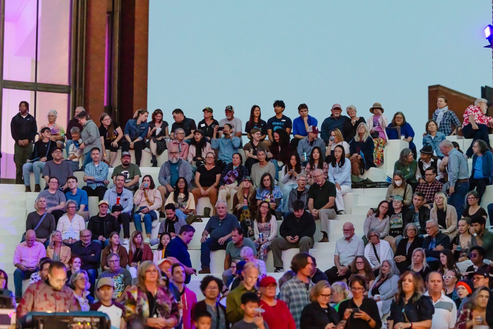Crowd in amphitheater