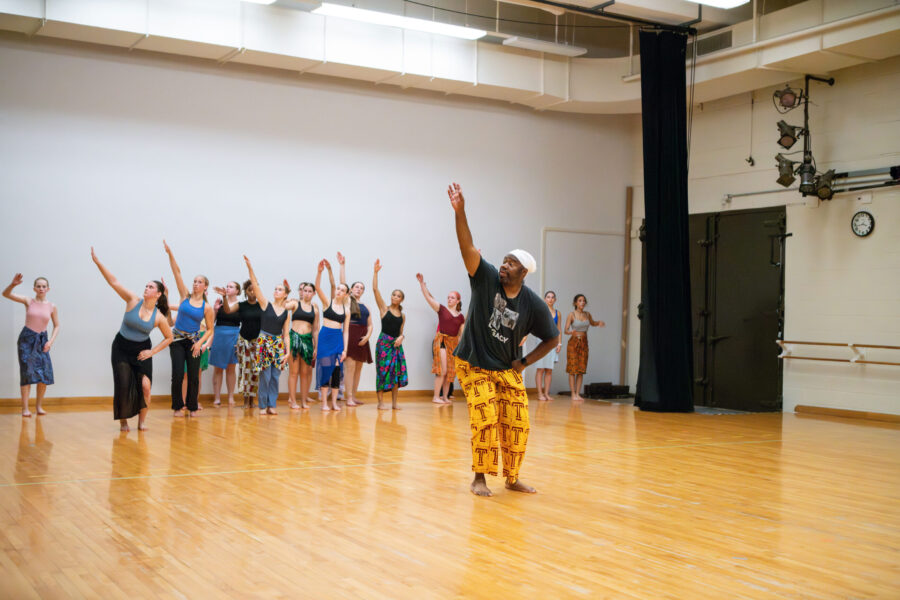 people dancing in a studio