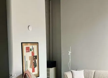 living room with chair and couch